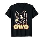 OWO Fursuit Adorable costume en fourrure pour chien avec inscription OwO T-Shirt
