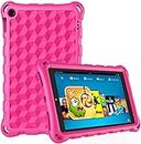 All-New Fire 7 2019 Case, Fire 7 Case 2017, Grand Sky-GTOMY Super Light Weight Shockproof Kids Case for Amazon Fire 7 Tablet (9th/7th/5th Generation, 2019/2017/2015 Release)(Magenta)