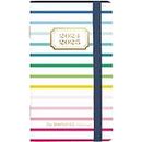 Calendrier de poche 2024-2025 simplifié par Emily Ley pour un coup d'œil, planificateur mensuel sur 2 ans, 8,9 x 15,2 cm, format de poche, Happy Stripe (EL16-021-24)