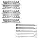 Uniflasy Gas Grill Burner Heat Plate Tent Flame Shield Replacement Parts Kit for Kenmore 2518SL-2003-N, 148.1637110, 148.1615621, Master Chef L3218, Master Forge 3218LT, 3218LTM, 3218LTN, 2518-3