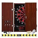 Viper Neptune Electronic Dartboard, Classic Cabinet Door Style, Huge Dart Catch Area For Missed Darts, Target Test Tough Segments For Lasting Durability, Extended Spanish Cricket Scoreboard For 4 Players, Classic Look Fits In Traditional Decors, 57 Games 307 Options