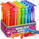 32 Pack Bubble for Kids Party Favors, 8 Style Mini Bubble Wands with Gift Box, Dinosaur Toys Bulk for Carnival Prizes Goodie Bag Stuffers Supplies, Birthday Bath Time Bubbles Blower Toy for Girl Boy