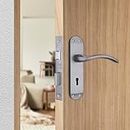 Godrej Mortise Lock I Door Handle Set | ELC 09 | 6-Lever Locking Mechanism | Reversible Latch | for Wooden Doors (Matte Black Nickel)