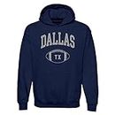 UGP Campus Apparel Classic Football Arch - Sports Team City Pride Hoodie, Dallas Navy, 3X-Large