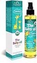 US Organic Baby Oil with Calendula with Vitamin E, USDA Certified Organic, 135 ml (5 fl.oz) (Unscented)