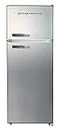 Frigidaire EFR753-PLATINUM EFR753, 2 Door Apartment Size Refrigerator with Freezer, Retro Chrome Handle, cu ft, Platinum Series, Stainless Steel, 7.5, Silver