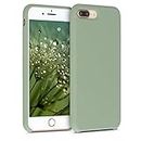 kwmobile Case Compatible with Apple iPhone 7 Plus/iPhone 8 Plus Case - TPU Silicone Phone Cover with Soft Finish - Gray Green