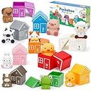 Toddler Toys 1 2 3 Year Old boy, Luckades Farm Animals for Toddlers Montessori Toys for 1-3 Year Old Kids Educational Toys for 1-3 Year Old Kids Bath Toys for Toddlers 1-3