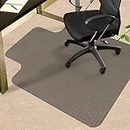 MARLOW Office Chair Mat for Carpet, Anti-Slip Desk Chair Mat with Grippers, 120 x 90cm PVC Carpet Protector, Large Floor Mat for Office Chairs, Gaming Chairs, Computer Chairs (Black)