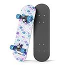 Rude Boyz 17" Micro Complete Skateboard | Maple Wood | ABEC 7 Bearings | Double Kick Concave Deck | Kids Skateboard, Ideal Toddler Cruiser Skateboard Ages 2-5