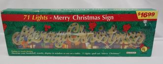 Vintage 71 Lights Merry Christmas Sign    EL
