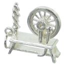 Spinnrad Sterlingsilber Charm 0,925 x 1 Nähen Weben Charms