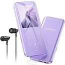 32GB MP3 Player with Bluetooth 5.3, AGPTEK A09X 2.4" Screen Portable Music Player with Speaker Lossless Sound with FM Radio, Voice Recorder, Supports up to 128GB, Purple