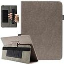 Universal 8 Inch Tablet Case, Universal 7 Inch Tablet Case, Viclowlpfe Protective Folio Stand Android Case for 7.0-8.5 Inch Tablet with Hand Strap and Cards Slots, Gray