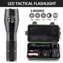 Super Bright CREE LED Tactical Flashlight Torch Rechargeable Flash Light Lamp AU