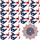 100 Pieces Independence Day American Flag Bandanas Usa Bandana 4th of July Accessories for Men Women Kids Pet Patriotic Parades, Blue, White, Blue, One Size