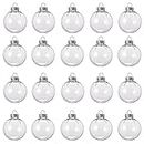 20 Pcs Clear Plastic Fillable Ornament Balls, Removable Top Clear Hanging Ornaments Ball, DIY Plastic Ornaments Round Balls, Perfect for Decoration On Christmas Trees, Wedding, Party(60mm)