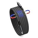 Magnetic Coiled Type C to Type C Cable, 65W / 3.1A Magnetic Coiled, Nylon Braided for Smartphones, Laptops & other Type C devices, PD Technology, Fast Mag Charging - 3.3ft , Type C - Type C , Black