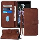 Wallet for iPhone 8 Plus Case,iPhone 7 Plus Case,iPhone 6/6S Plus Case,[Kickstand][Wrist Strap][Card Holder Slots] TPU Interior Protective PU Leather Folio Flip Cover Design 2022 (Brown)