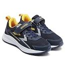 ASIAN Boy's Vayu-09 Sport Running & Walking Shoes With Lightweight Mesh Upper Eva Sole Casual Lace-Up Shoes, 4 UK, Navy Mustard (Set Of 1 Pair)