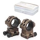 WestHunter Optics Adjustable Height Picatinny Scope Rings, 1 Inch 30 mm Precision Scope Mount | Brown