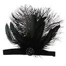 MYADDICTION Pitch Black Feather Flapper Dress Costume Hairband Bridal Headpiece 1920's Clothing, Shoes & Accessories | Womens Accessories | Hair Accessories