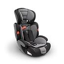 Kidoola Adjustable Car Seat for Toddlers & Children - Safety Certified Booster Seat, Padded & Comfortable with 3 Adjustable Age Functions & Straps, Up to 12 Years - ECE R44/04 (Grey & Black)