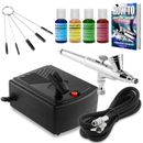 Cake Airbrush Decorating Kit - Airbrush, Compressor, and 4 Chefmaster Colors