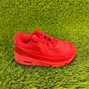 Nike Air Max 90 Triple Red Boys Size 8C Athletic Shoes Sneakers DC2012-600