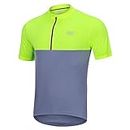 Souke Sports Men's Cycling Jersey Bike Bicycle Shirt Short Sleeve with 3 Rear Pockets Yellow/Grey