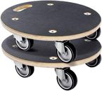 2 Pcs Wooden Platform Dolly 550 Lbs Capacity Furniture Dolly with 4 Wheels Mover