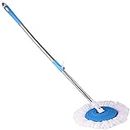 MiIton Mop Stick for Floor Cleaning, 360 Degree Spin Mop Stick Rod with 1 Microfiber Refill | Standing Magic Pocha with Easy Grip Handle for Floor Cleaning Supplies Product for Home, Office (Blue)