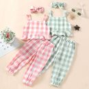 Toddler Kids Baby Girls Clothes Sleeveless Tops T-shirt + Leggings Outfits Set