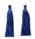 The Lovely Creations 6 cm Multipurpose Textile Cotton Yarn Tassels for DIY Jewelry Making, Clothing Sewing Accessories, Home Decor Set 30 pcs. (Royal Blue)