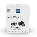 ZEISS Lens Wipes, Lens Cleaner for Glasses, Cameras & Binoculars,Individually Packed Single Use Disposable Cloths in Sachets, for Handy and Portable Spectacle Cleaning On The Go, 200 Count (Pack of 1)