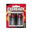 Eveready Zinc Batteries D Pack Of 2, Black