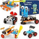 STEM Science Kits for Kids 5-8 8-12, Robot Building Kit, Build a Car Crafts for Boys, Engineering Activities Electronic Toys, Electric Science Projects Experiment STEM Activity Craft for Boy Gifts