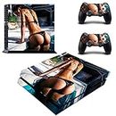 Vanknight Vinyl Decal Skin Stickers Cover Set Hot Girl for Regular PS4 Console Play Station 4 Controllers Sexy Girl