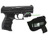 Laser Kit for Walther CCP & P22 (fits Version w/Multiple Cross-notches in Rail) w/Tactical Holster, Grip Activated ArmaLaser GTO-G Green Laser Sight & 2 Extra Batteries