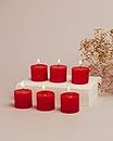 AuraDecor Set of 6 Fragrance Votive Candles (Burning Time 5 Hours) (3 * 3.5 cm) (Raspberry)