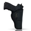 IWB Gun Holster by Houston - ECO Leather Concealed Carry Soft Material - FITS Glock 17/21, H &K,Beretta 92 FS,XDM,Ruger 45 BERSA PRO,PX4,FNX 45,FNH 45,HI Point 9/40/45 MM (Right) (CHP-57B-RH)