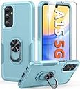 FNTCASE for Samsung Galaxy A15-5G Case: Dual Layer Shockproof Protective Cell Phone Cover with Magnetic Kickstand | Military Grade Drop Proof Protection | Hybrid Matte Textured Rugged Hard Cases