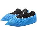 Hitituto Shoe Covers Disposable Non-slip for Indoors -100 Pieces (50 Pairs) Waterproof Premium CPE Booties Shoes Protectors Coverings, fits up to size 11 US Men and 13 US Women, Blue, Large