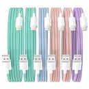 for iPhone Charger Cord, 6Pack (3/3/6/6/6/9FT) USB to Lighting Cable [Apple MFi Certified] Nylon Braided Apple Charger Cable Compatible for iPhone 14 13 12 11 Pro Max XR XS X 8 7 Plus SE - Pastel Colors
