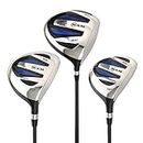 Ram Golf EZ3 Mens Graphite Wood Set - Driver, 3 & 5 Wood - Headcovers Included
