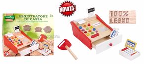 gioco in legno registratore cassa per bambini in legno giocattoli natuali