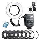 GODOX ML-150II Macro Ring Flash Light GN12 5800K 0.1-2s Recycle Times Speedlite with 8 Adapter Rings Compatible for Sony Canon Nikon Fuji Panasonic Olympus DSLR Cameras