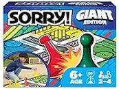 Giant Sorry Classic Family Board Game Indoor Outdoor Retro Party Activity Summer Toy with Oversized Gameboard, for Adults and Kids Ages 6 and up