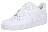 NIKE Unisex Adults’ Air Force 1 '07 Trainers, White/White, 6.5 US