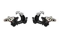 Knighthood Black Retro Scooter Moped Cufflinks for Men